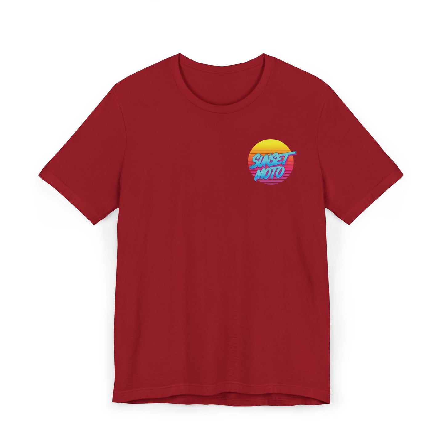 Sunset Moto Brush Unisex Jersey T-Shirt – Vintage Aesthetic Tee for Motorcycle Lovers