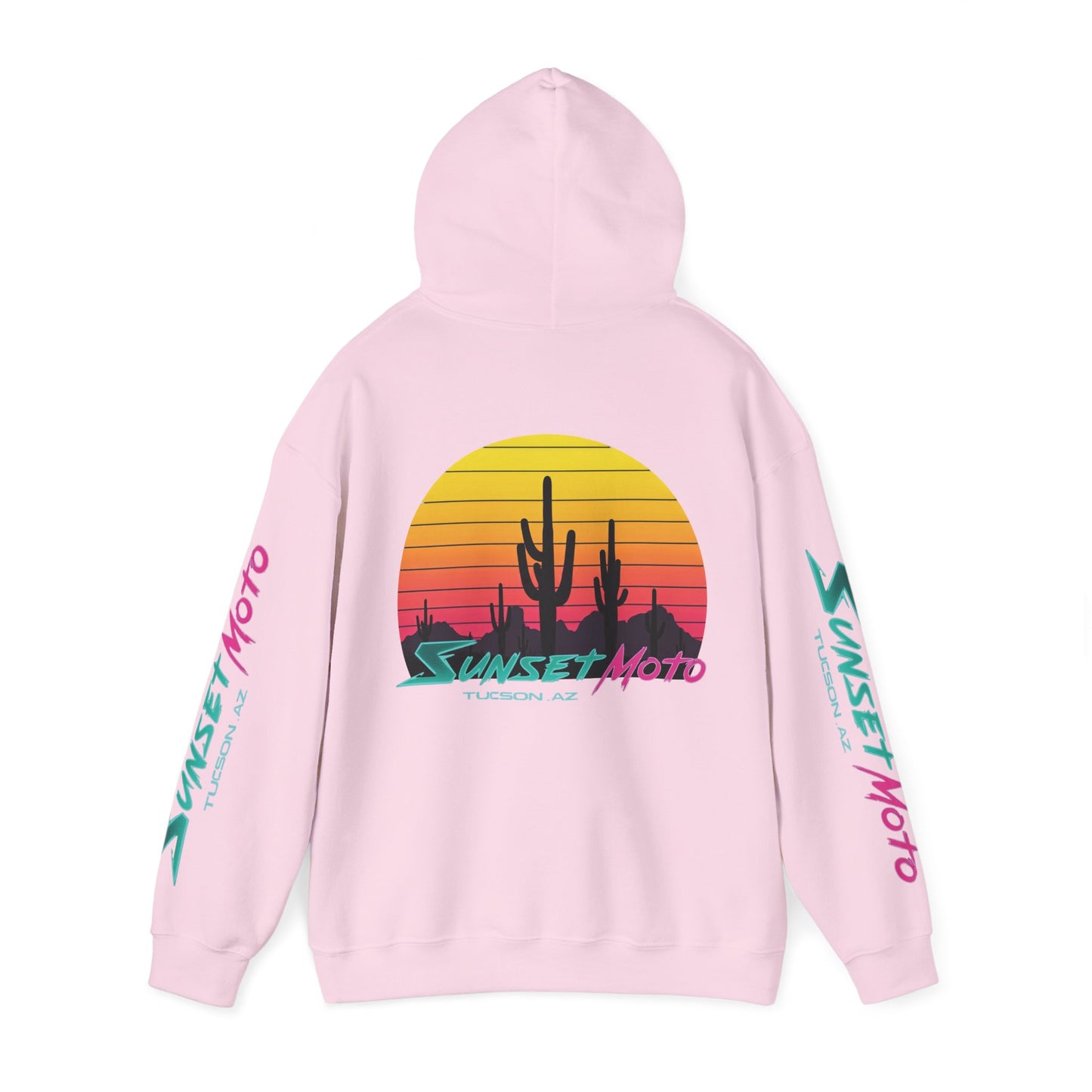 Sunset Moto Edge Unisex Hoodie - Retro Desert Vibe Sweatshirt