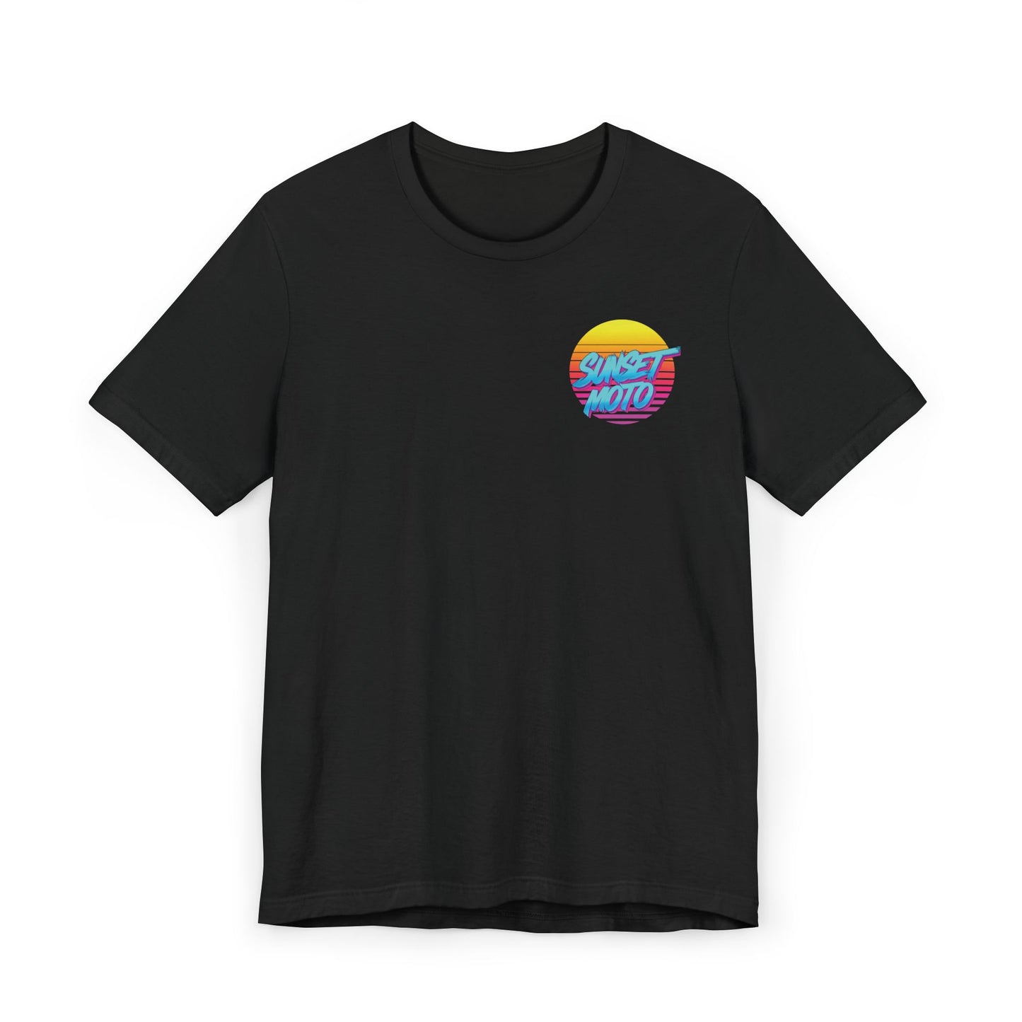 Sunset Moto Brush Unisex Jersey T-Shirt – Vintage Aesthetic Tee for Motorcycle Lovers