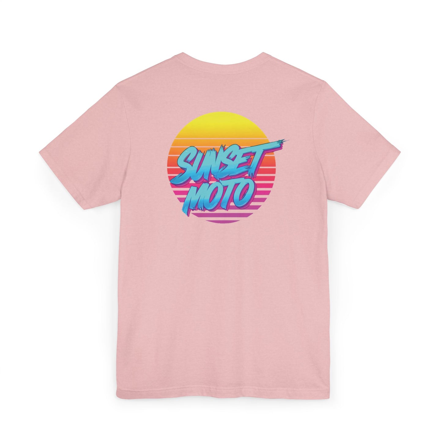 Sunset Moto Brush Unisex Jersey T-Shirt – Vintage Aesthetic Tee for Motorcycle Lovers