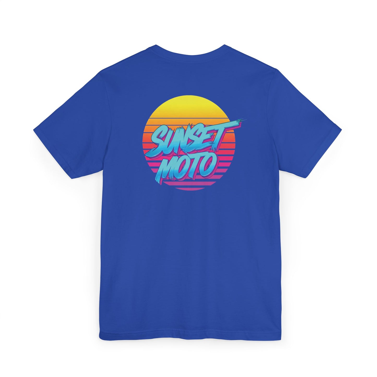 Sunset Moto Brush Unisex Jersey T-Shirt – Vintage Aesthetic Tee for Motorcycle Lovers