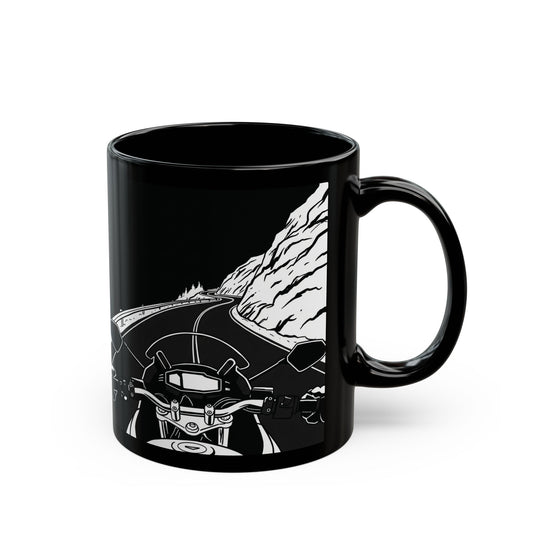 Sunset Moto "Canyon Carver" Black Mug (11oz, 15oz)