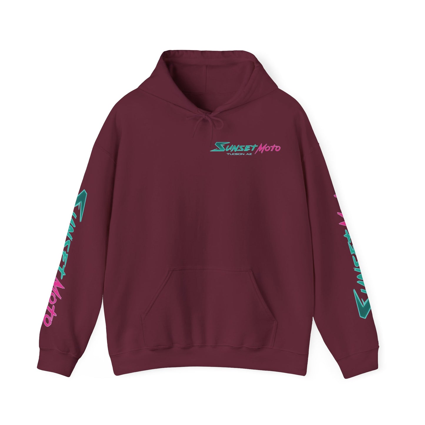 Sunset Moto Edge Unisex Hoodie - Retro Desert Vibe Sweatshirt