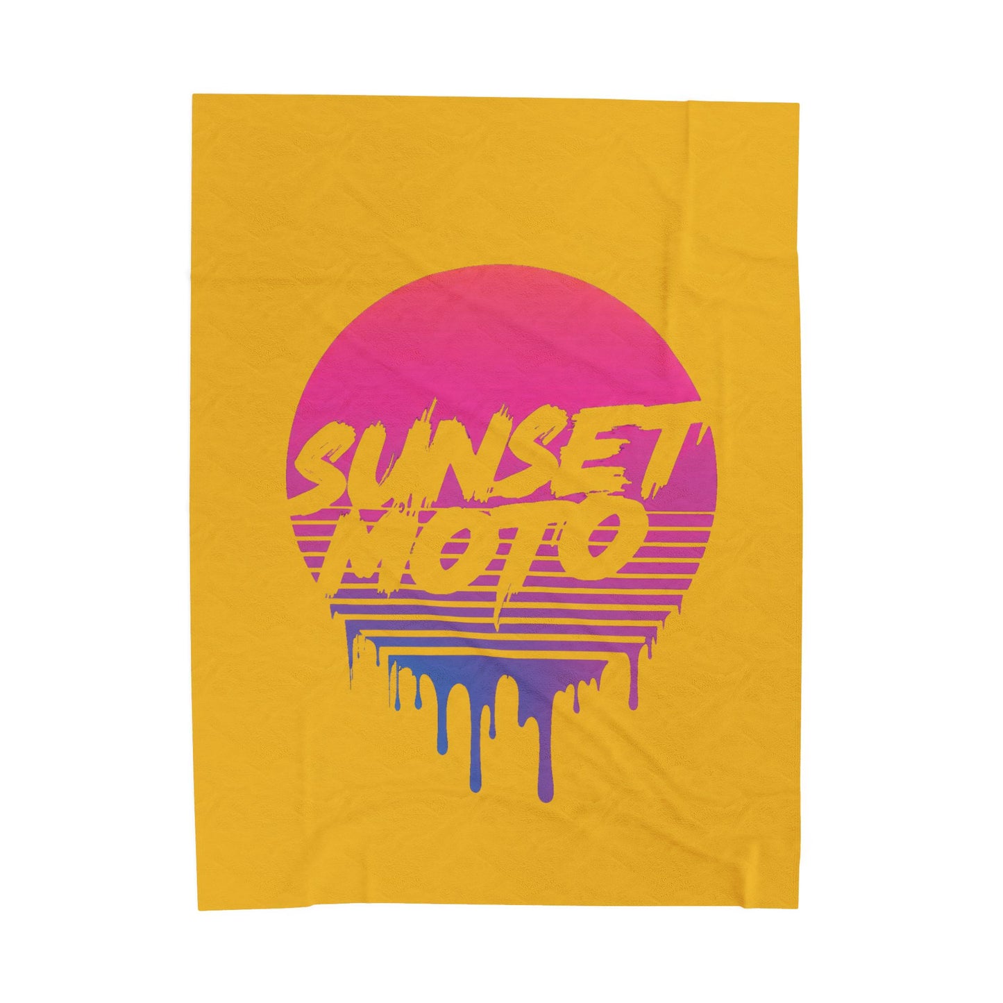 Sunset Moto Drip Velveteen Plush Blanket
