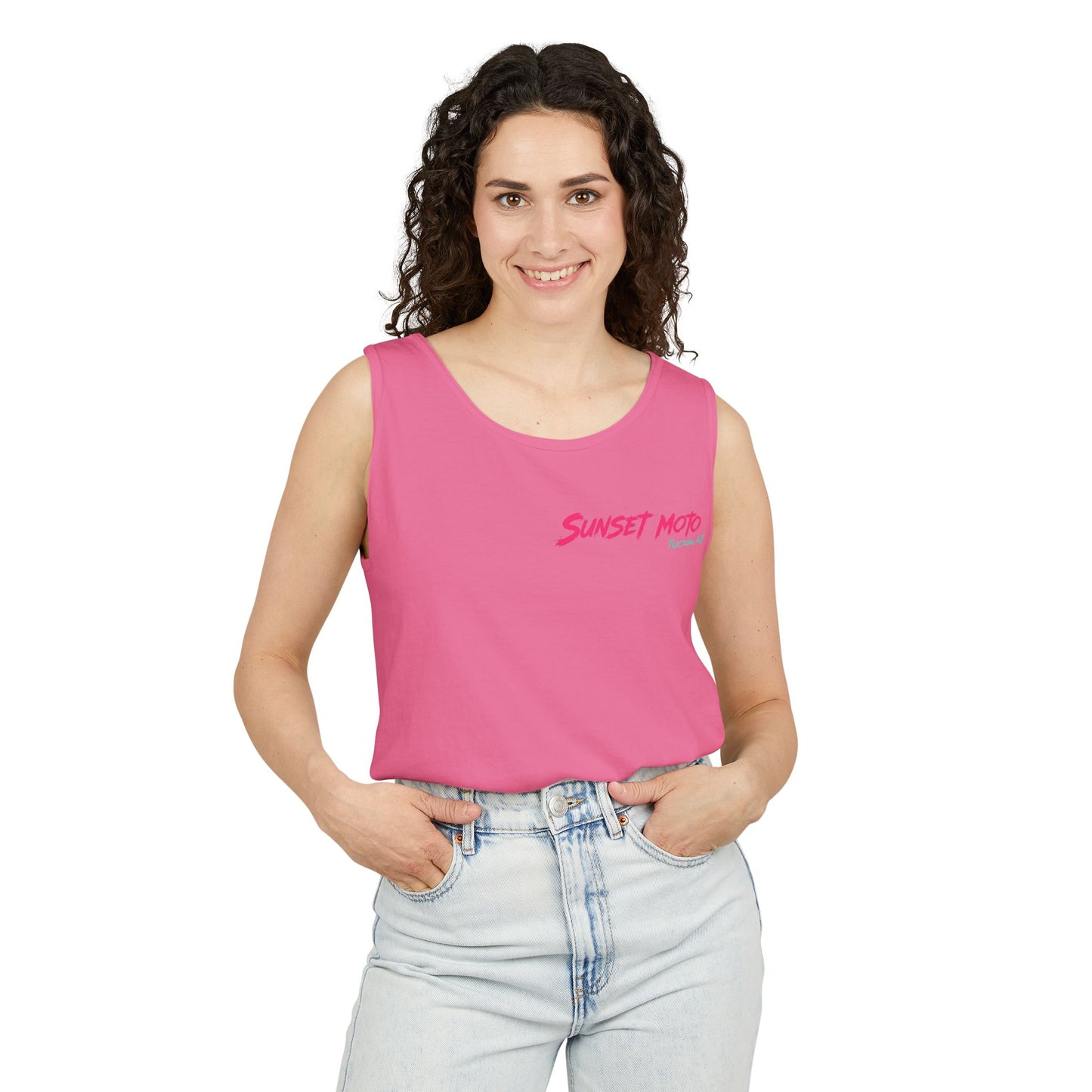 Sunset Moto Graphic Tank Top - Perfect for Summer Adventures in Tucson, AZ