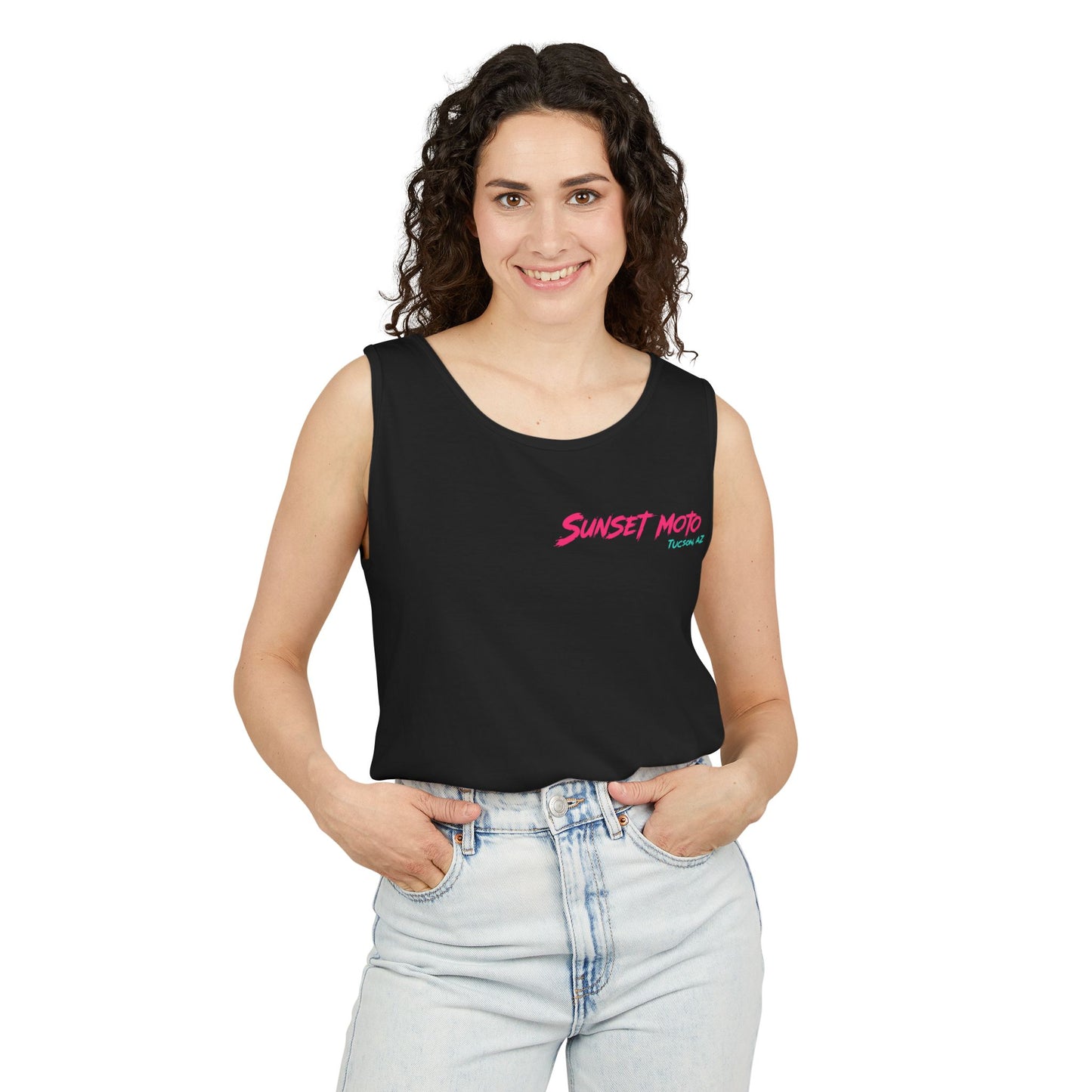 Sunset Moto Graphic Tank Top - Perfect for Summer Adventures in Tucson, AZ