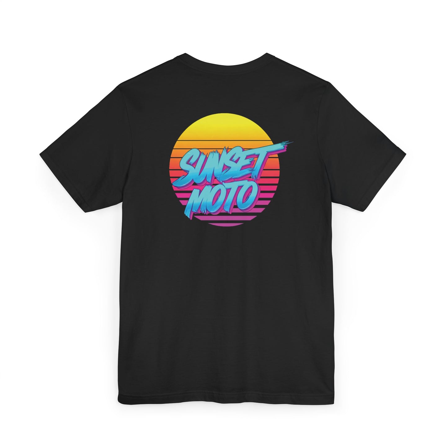 Sunset Moto Brush Unisex Jersey T-Shirt – Vintage Aesthetic Tee for Motorcycle Lovers
