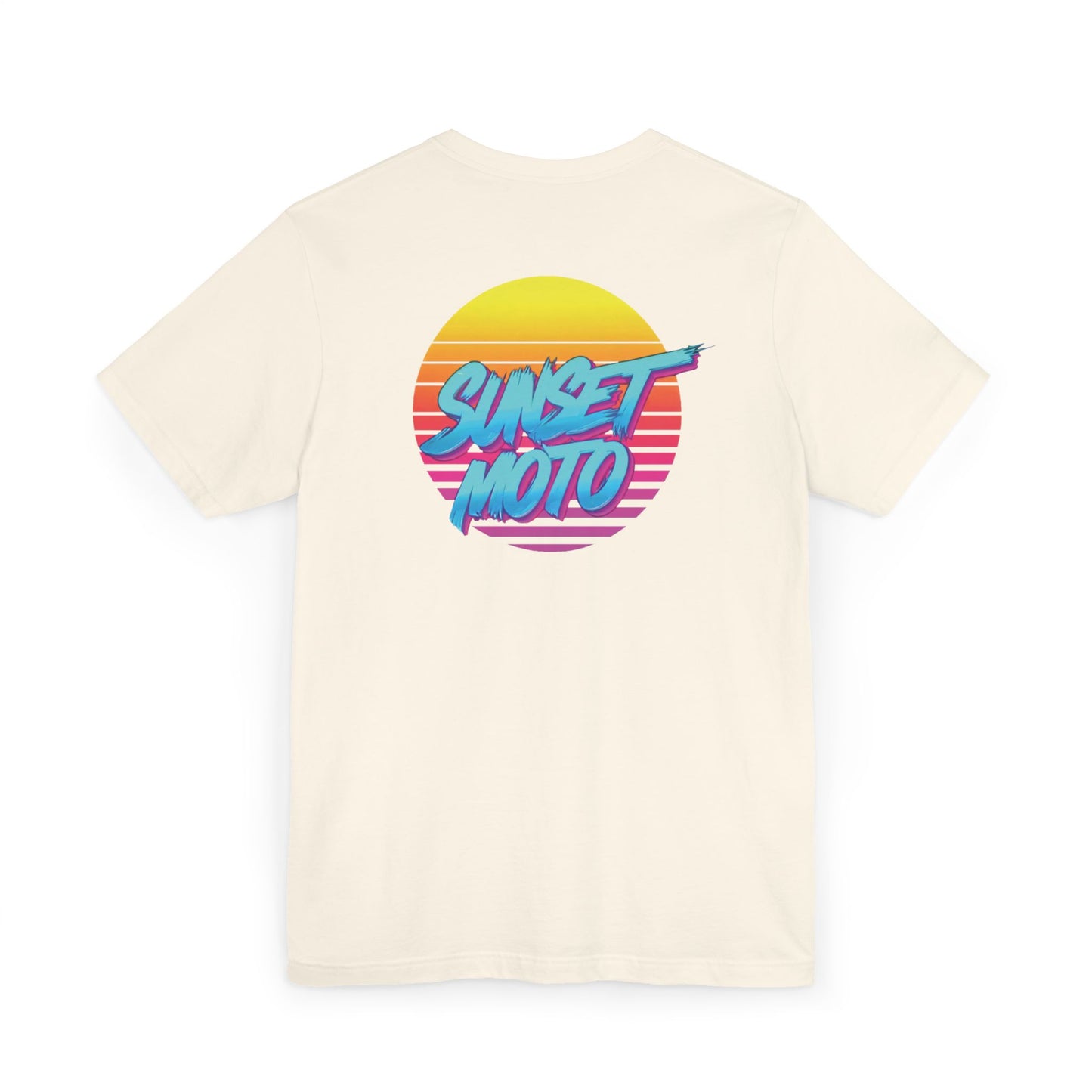 Sunset Moto Brush Unisex Jersey T-Shirt – Vintage Aesthetic Tee for Motorcycle Lovers