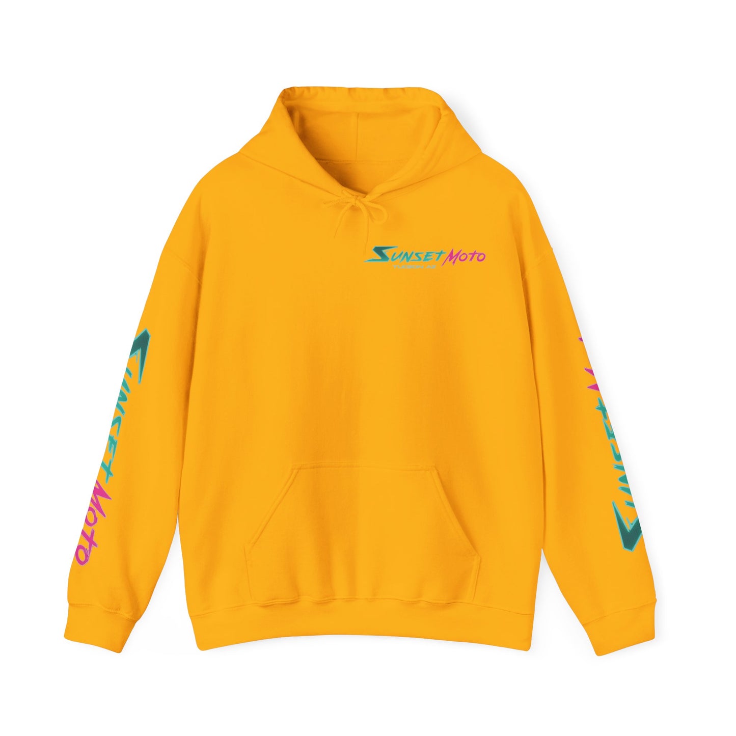Sunset Moto Edge Unisex Hoodie - Retro Desert Vibe Sweatshirt