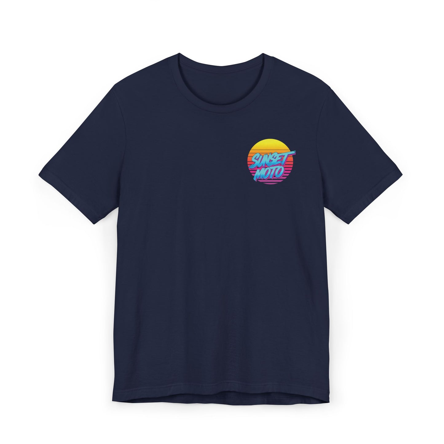 Sunset Moto Brush Unisex Jersey T-Shirt – Vintage Aesthetic Tee for Motorcycle Lovers