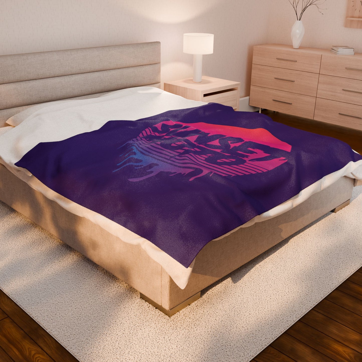 Sunset Moto Drip Velveteen Plush Blanket