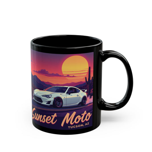 Sunset Moto "Tiny But Mighty"  Black Mug (11oz, 15oz)