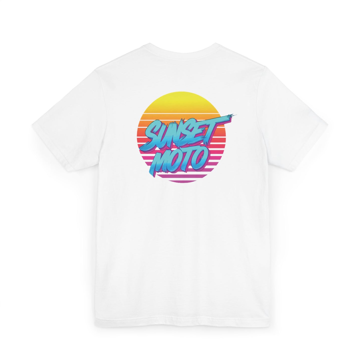 Sunset Moto Brush Unisex Jersey T-Shirt – Vintage Aesthetic Tee for Motorcycle Lovers