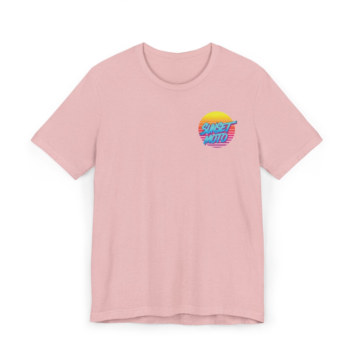 Sunset Moto Brush Unisex Jersey T-Shirt – Vintage Aesthetic Tee for Motorcycle Lovers