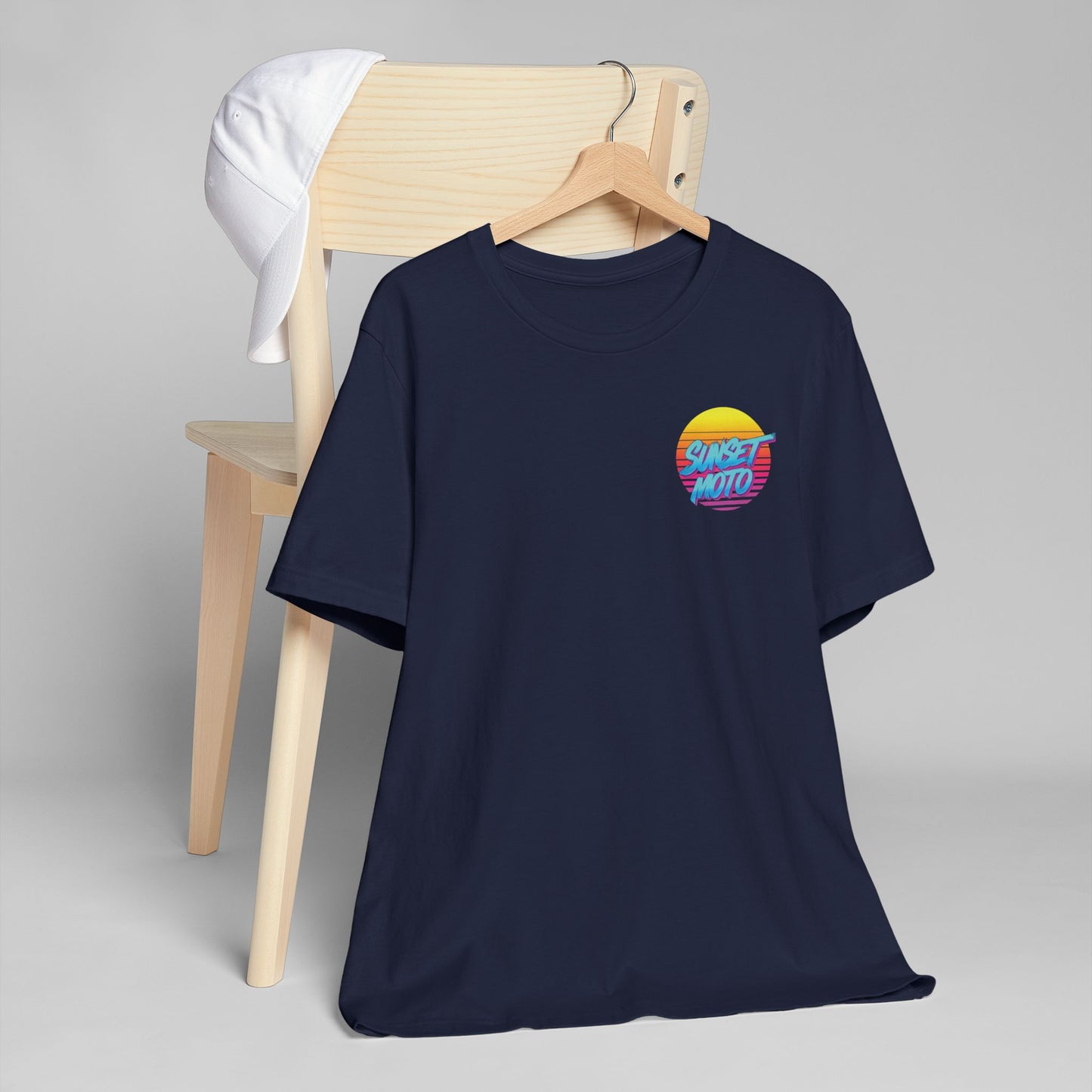 Sunset Moto Brush Unisex Jersey T-Shirt – Vintage Aesthetic Tee for Motorcycle Lovers