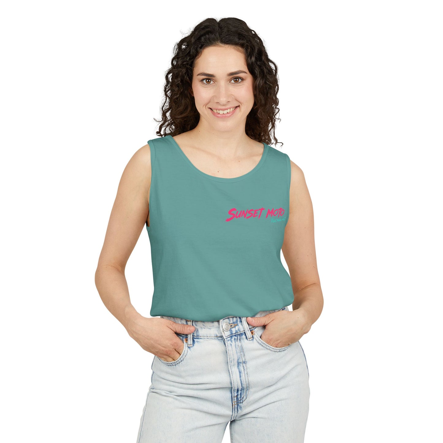 Sunset Moto Graphic Tank Top - Perfect for Summer Adventures in Tucson, AZ