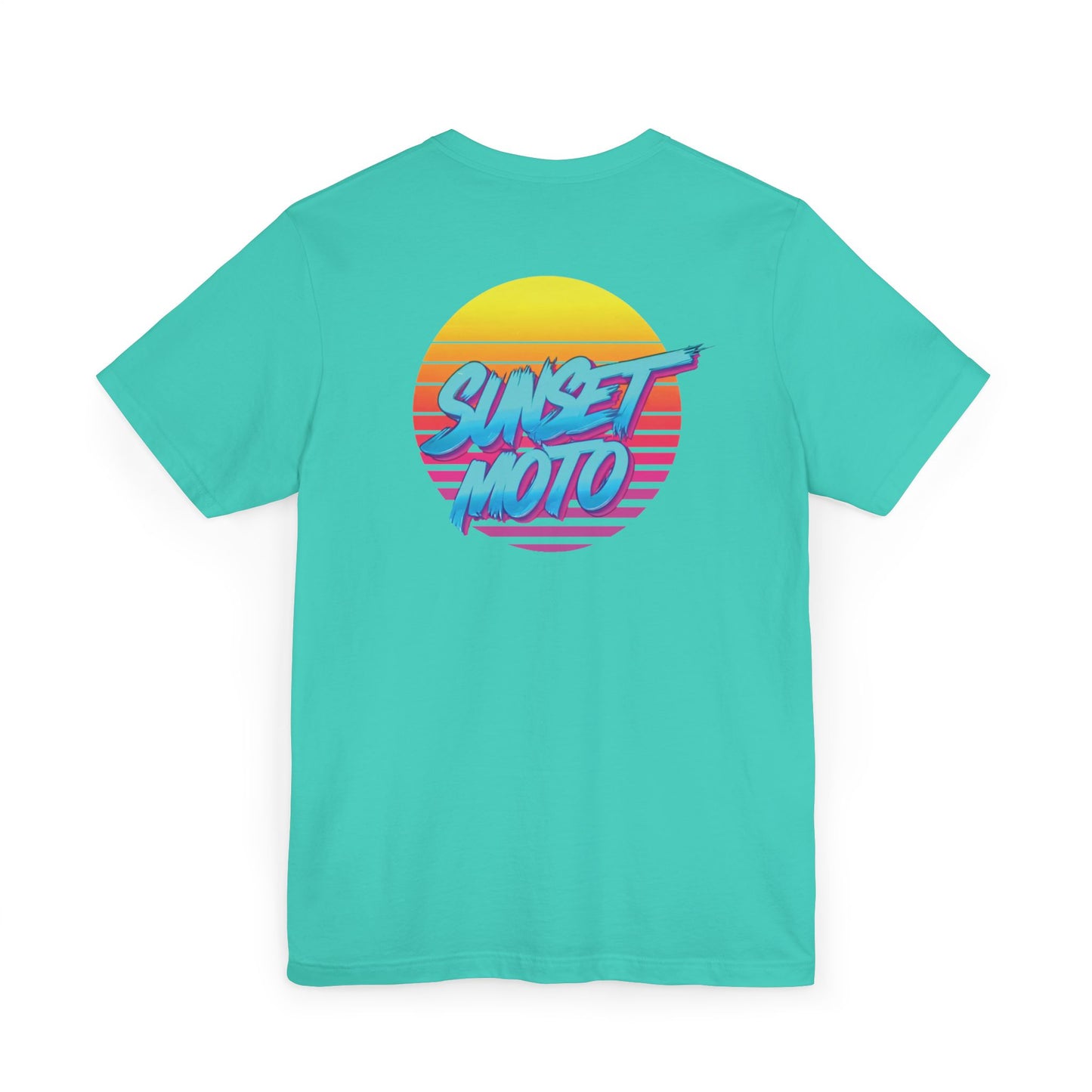 Sunset Moto Brush Unisex Jersey T-Shirt – Vintage Aesthetic Tee for Motorcycle Lovers