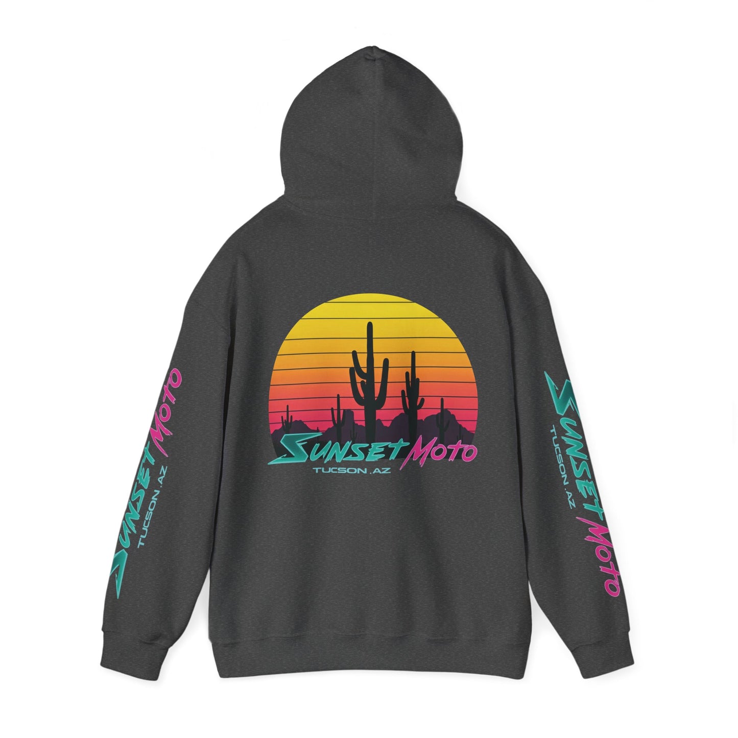 Sunset Moto Edge Unisex Hoodie - Retro Desert Vibe Sweatshirt