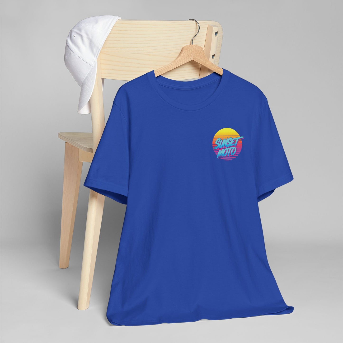 Sunset Moto Brush Unisex Jersey T-Shirt – Vintage Aesthetic Tee for Motorcycle Lovers