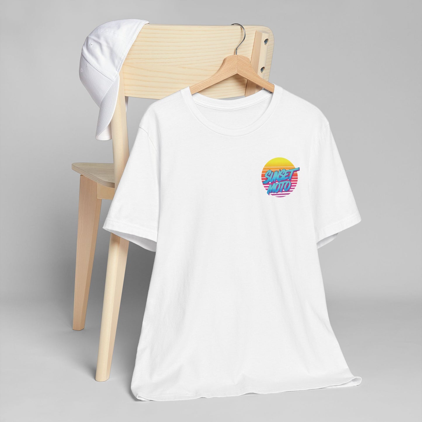 Sunset Moto Brush Unisex Jersey T-Shirt – Vintage Aesthetic Tee for Motorcycle Lovers