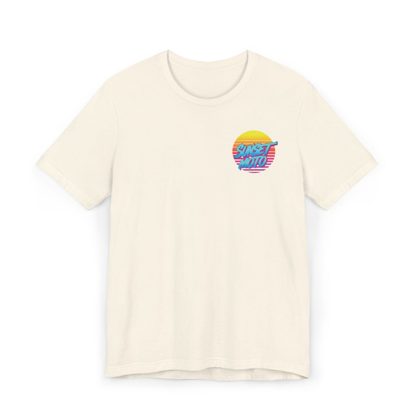 Sunset Moto Brush Unisex Jersey T-Shirt – Vintage Aesthetic Tee for Motorcycle Lovers