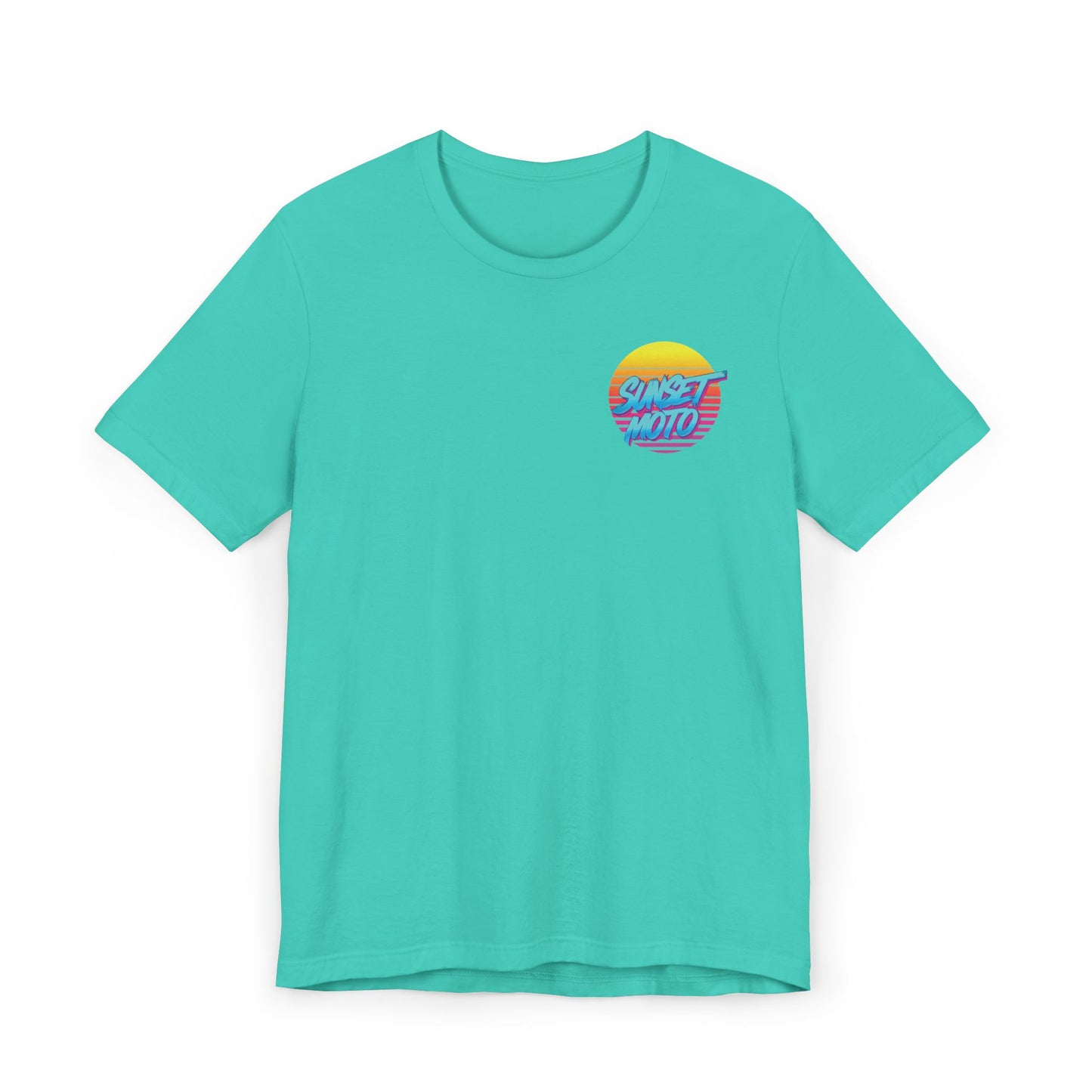 Sunset Moto Brush Unisex Jersey T-Shirt – Vintage Aesthetic Tee for Motorcycle Lovers