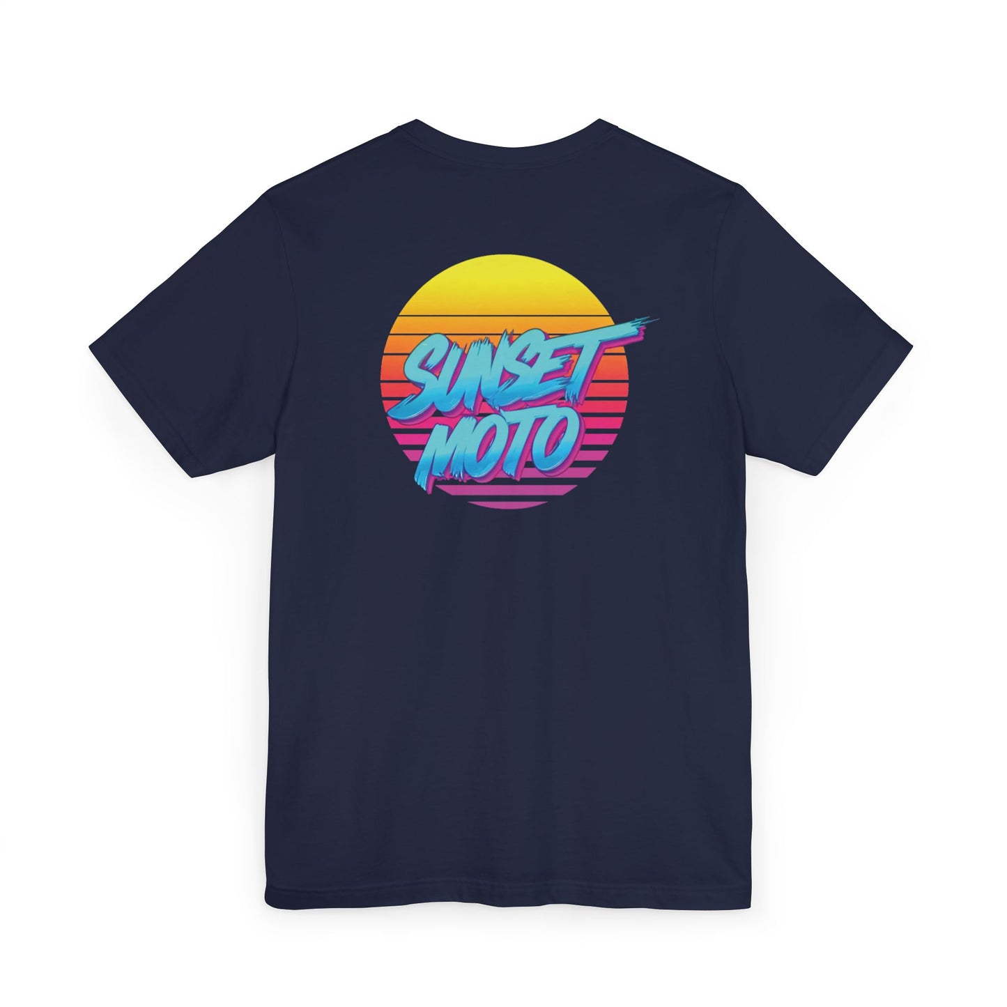 Sunset Moto Brush Unisex Jersey T-Shirt – Vintage Aesthetic Tee for Motorcycle Lovers