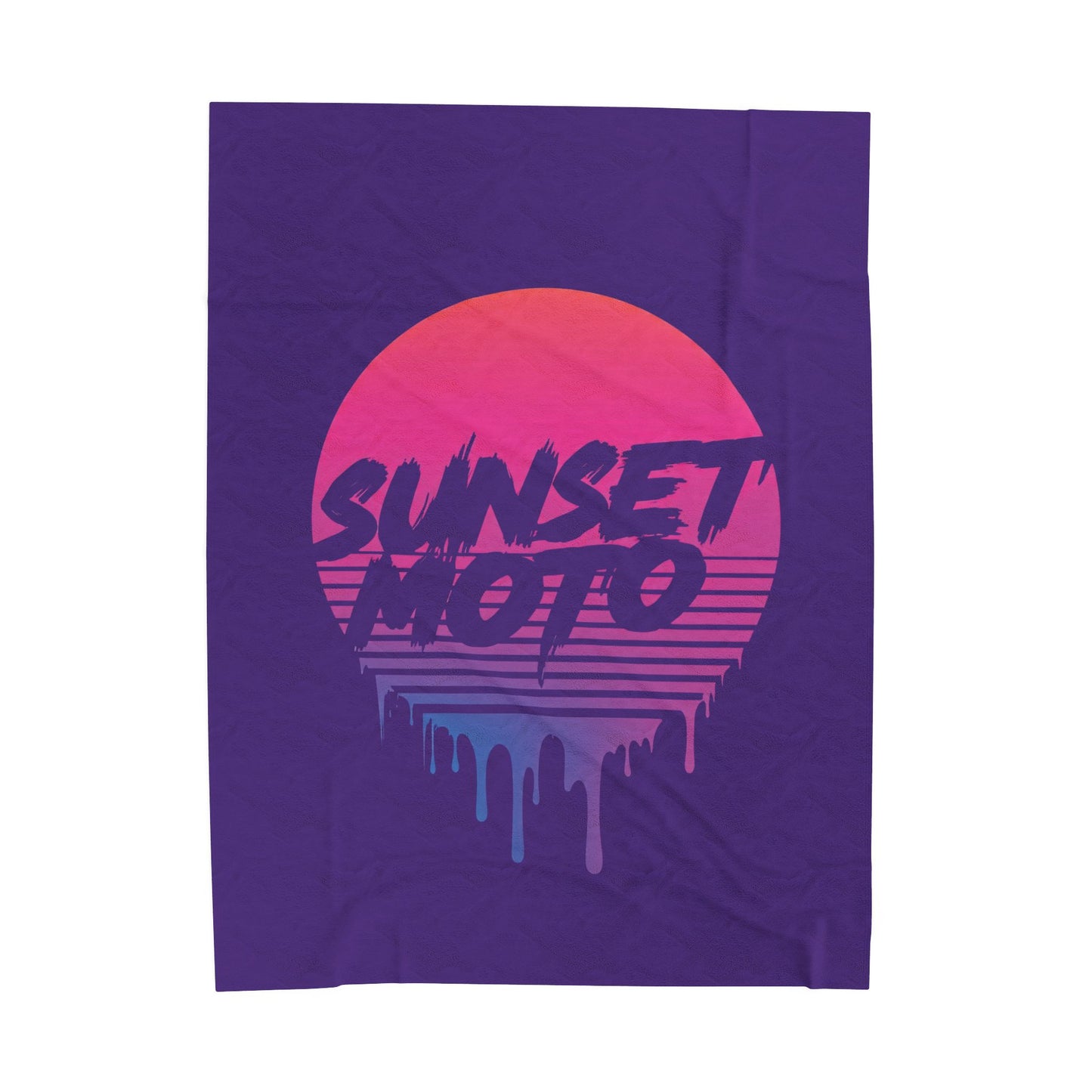 Sunset Moto Drip Velveteen Plush Blanket