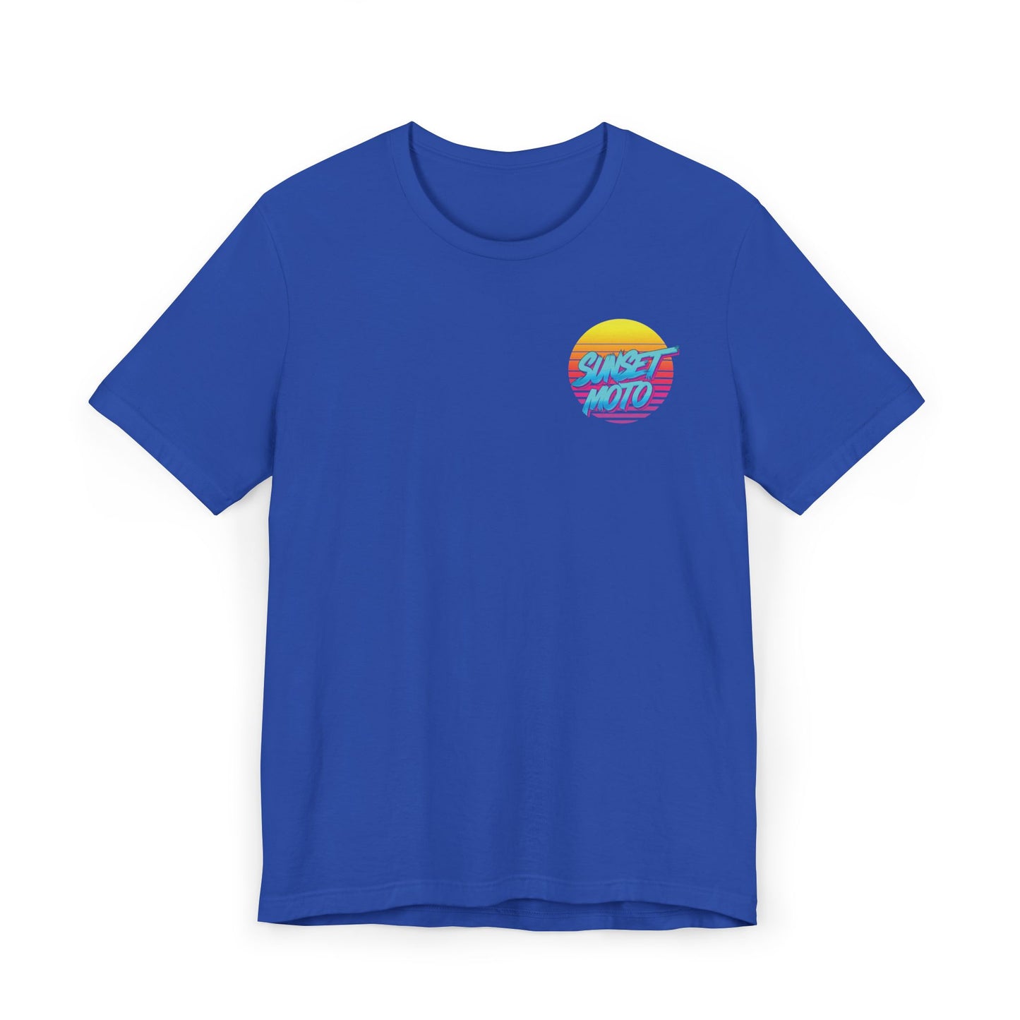 Sunset Moto Brush Unisex Jersey T-Shirt – Vintage Aesthetic Tee for Motorcycle Lovers