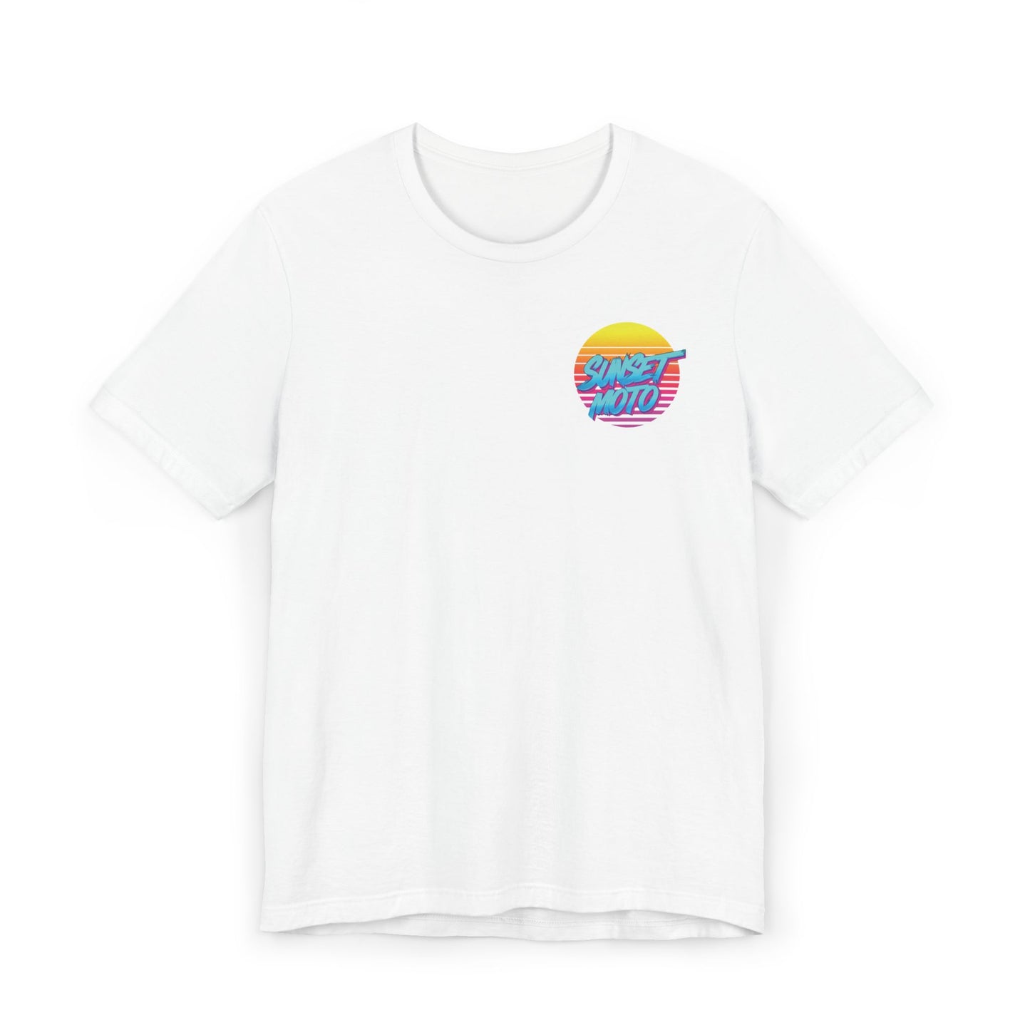 Sunset Moto Brush Unisex Jersey T-Shirt – Vintage Aesthetic Tee for Motorcycle Lovers