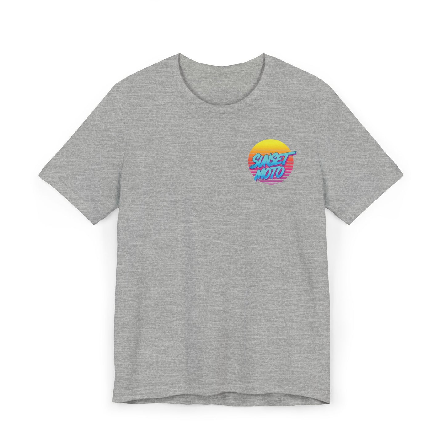 Sunset Moto Brush Unisex Jersey T-Shirt – Vintage Aesthetic Tee for Motorcycle Lovers