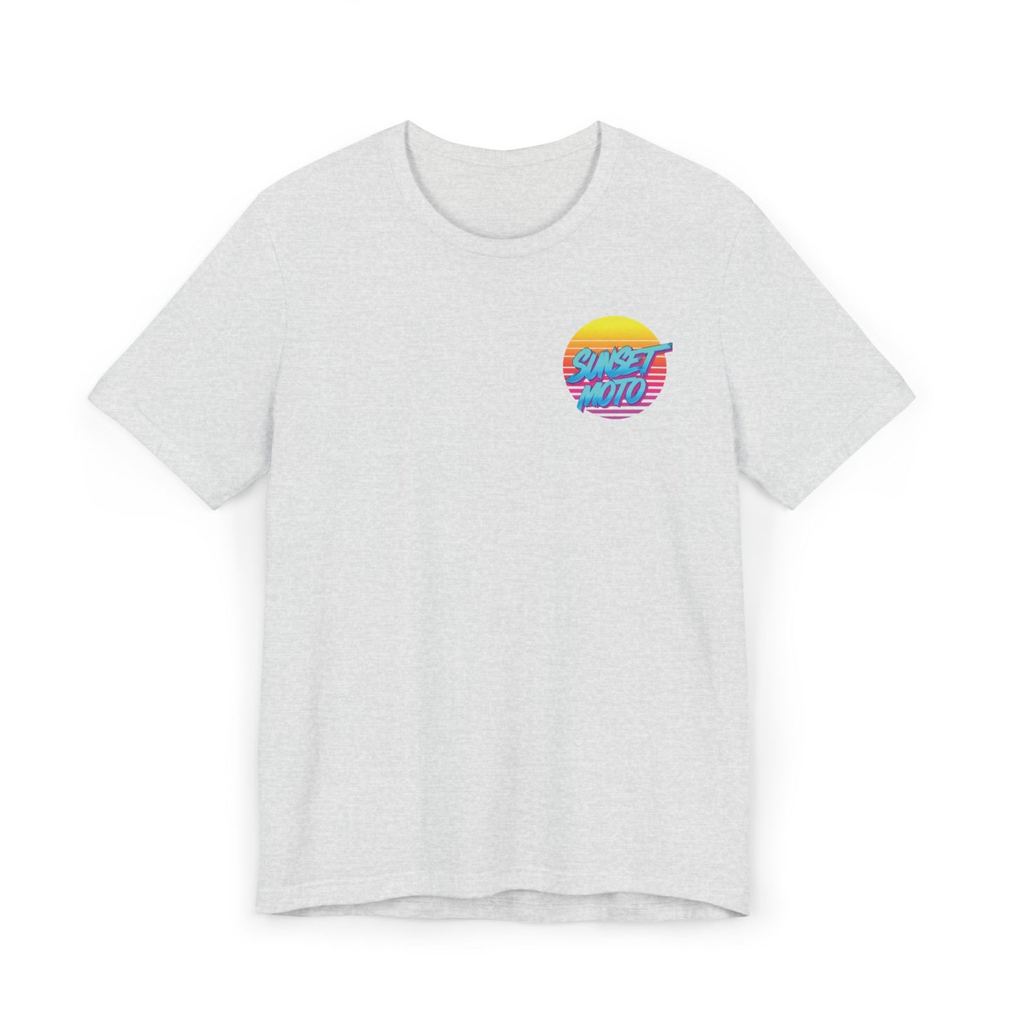 Sunset Moto Brush Unisex Jersey T-Shirt – Vintage Aesthetic Tee for Motorcycle Lovers