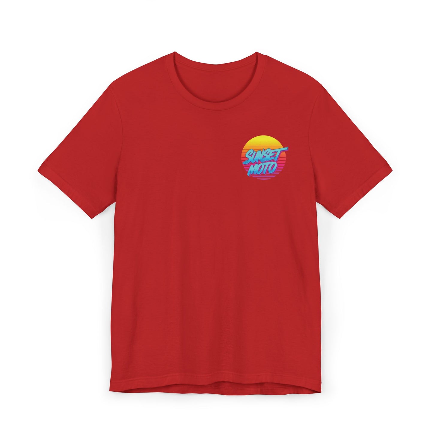 Sunset Moto Brush Unisex Jersey T-Shirt – Vintage Aesthetic Tee for Motorcycle Lovers