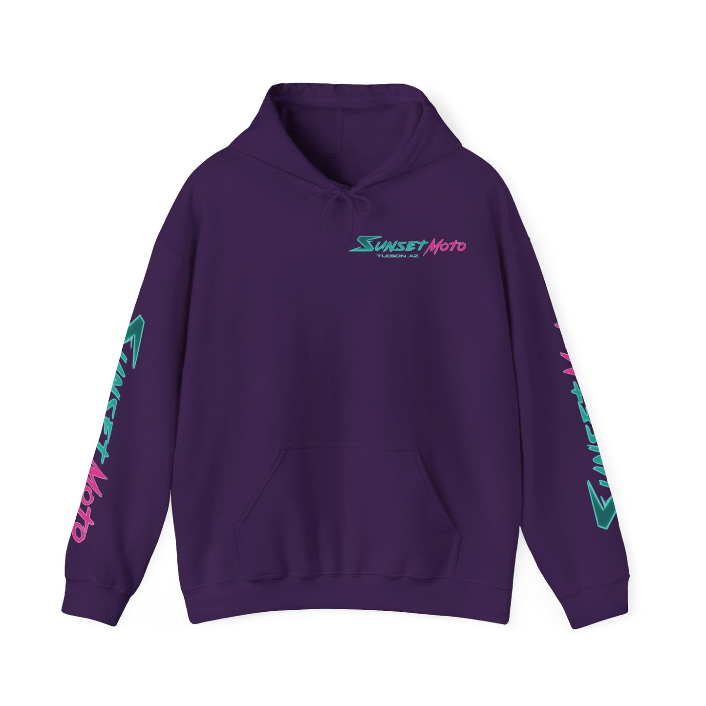 Sunset Moto Edge Unisex Hoodie - Retro Desert Vibe Sweatshirt