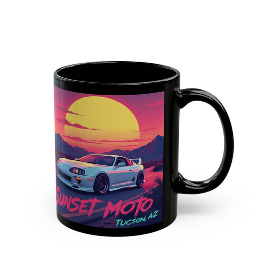 Sunset Moto "Supra" Black Mug (11oz, 15oz)