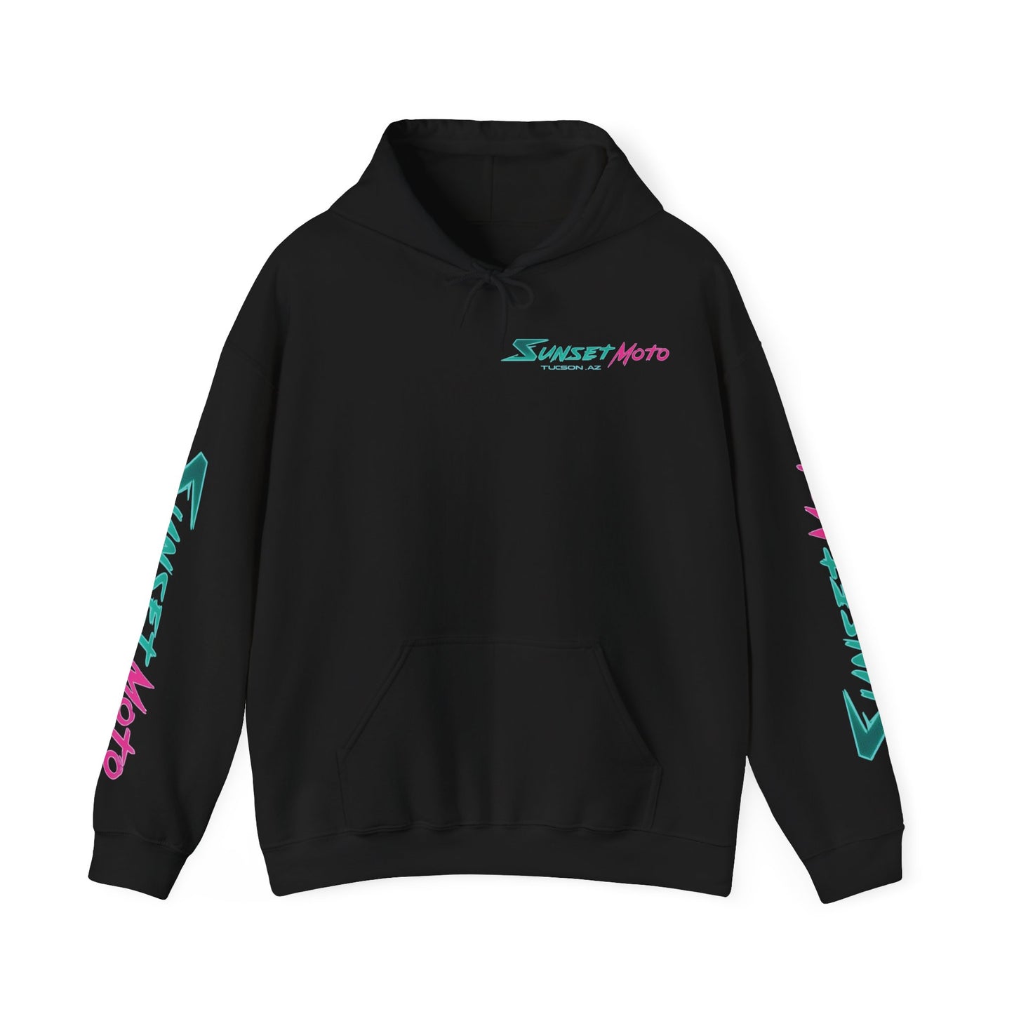 Sunset Moto Edge Unisex Hoodie - Retro Desert Vibe Sweatshirt