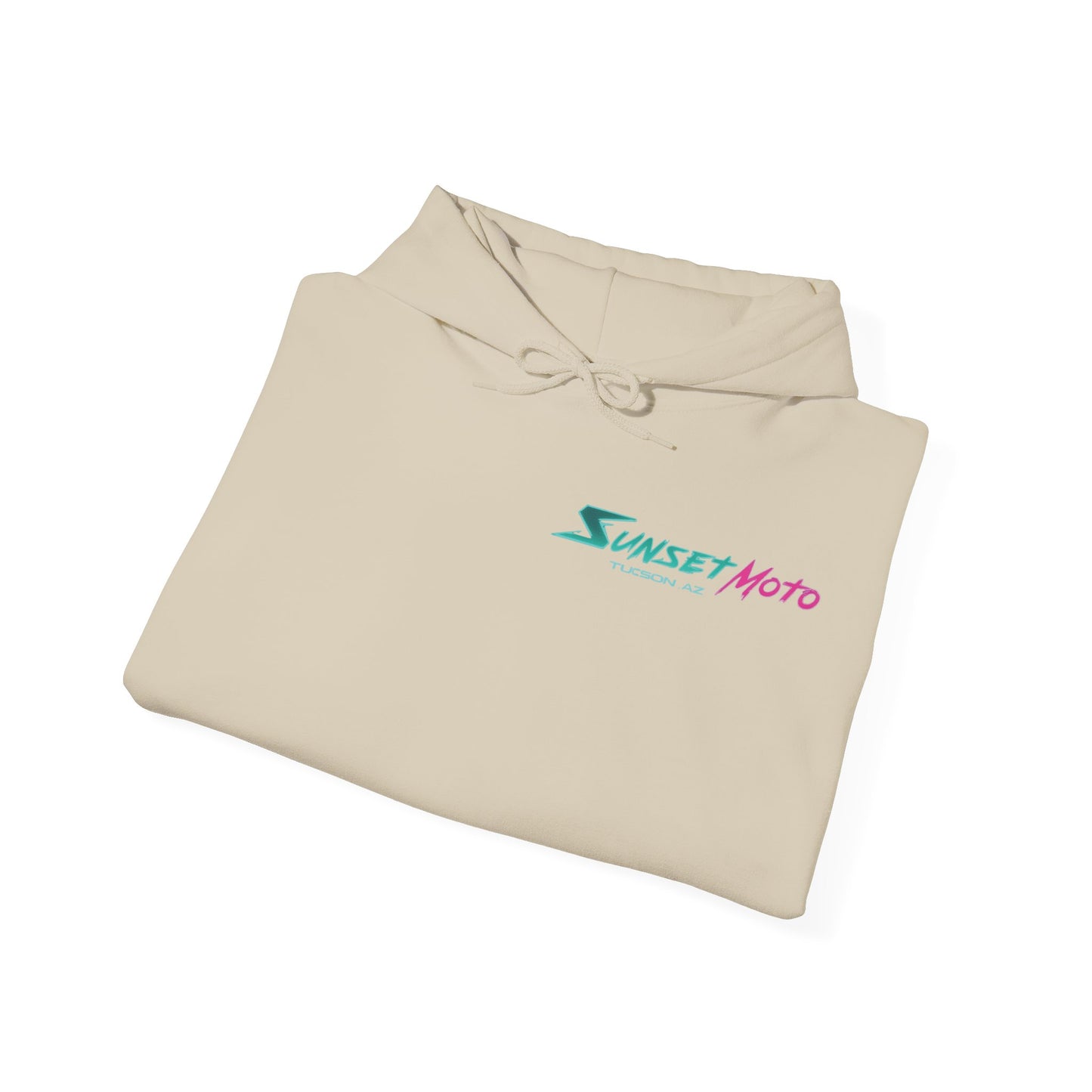 Sunset Moto Edge Unisex Hoodie - Retro Desert Vibe Sweatshirt
